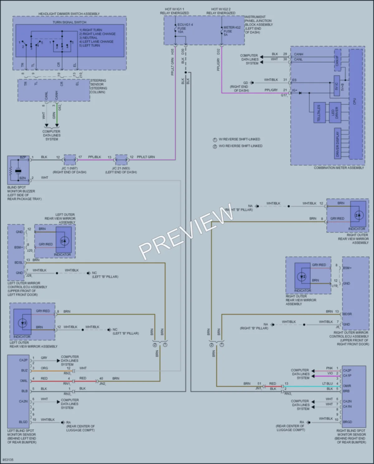 2024 Lexus ES250 Navigation wiring diagram preview