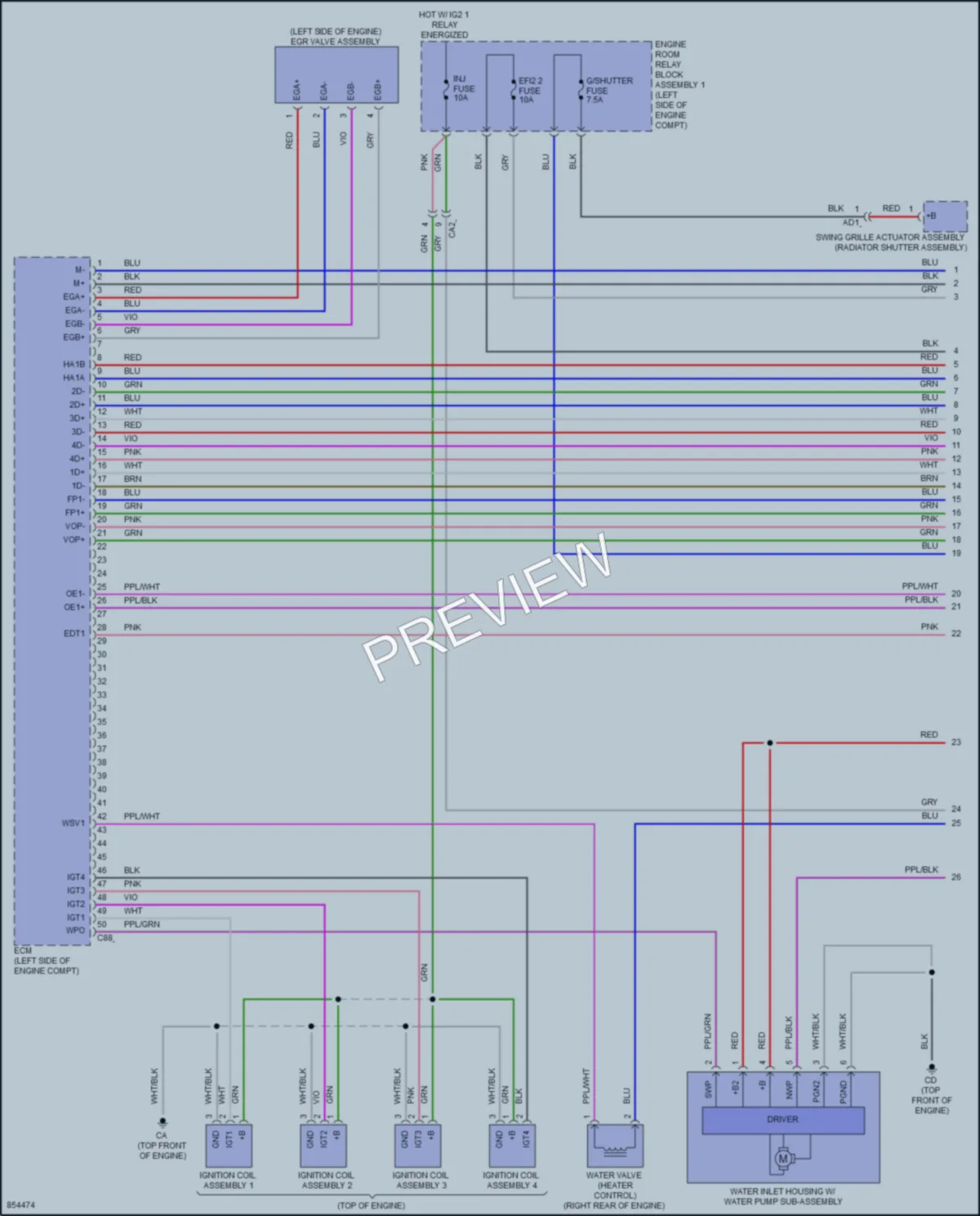 2024 Lexus ES300h Engine Performance wiring diagram preview