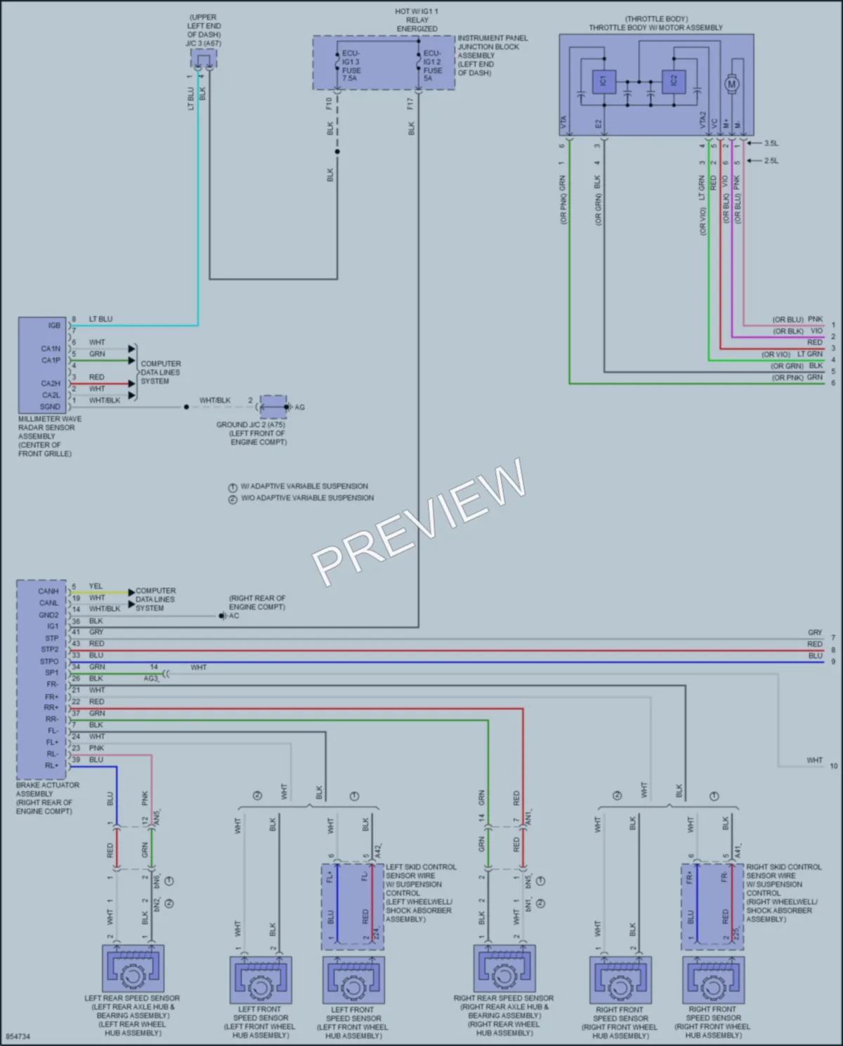 2024 Lexus ES350 Cruise Control wiring diagram preview