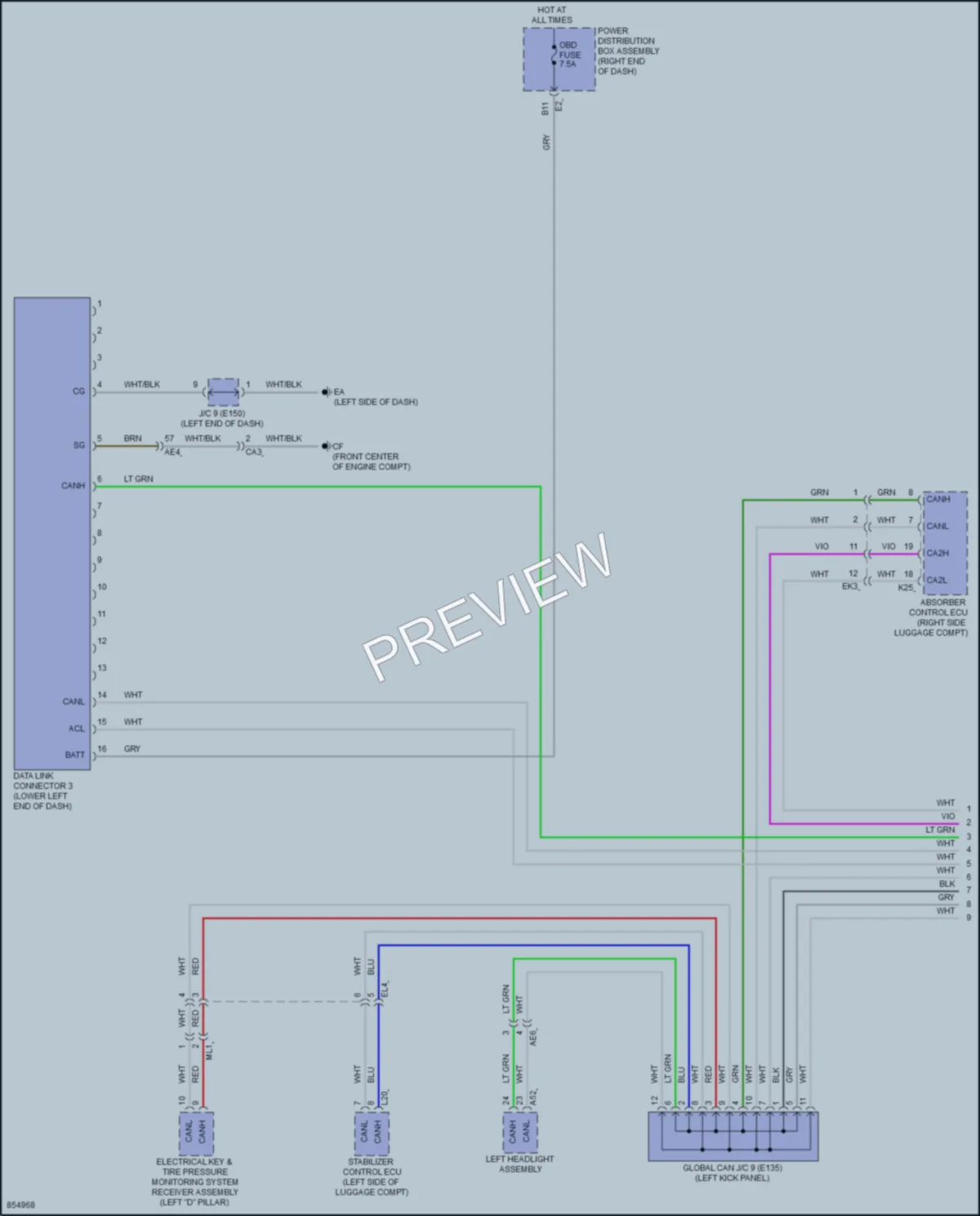 2024 Lexus GX550 Computer Data Lines wiring diagram preview