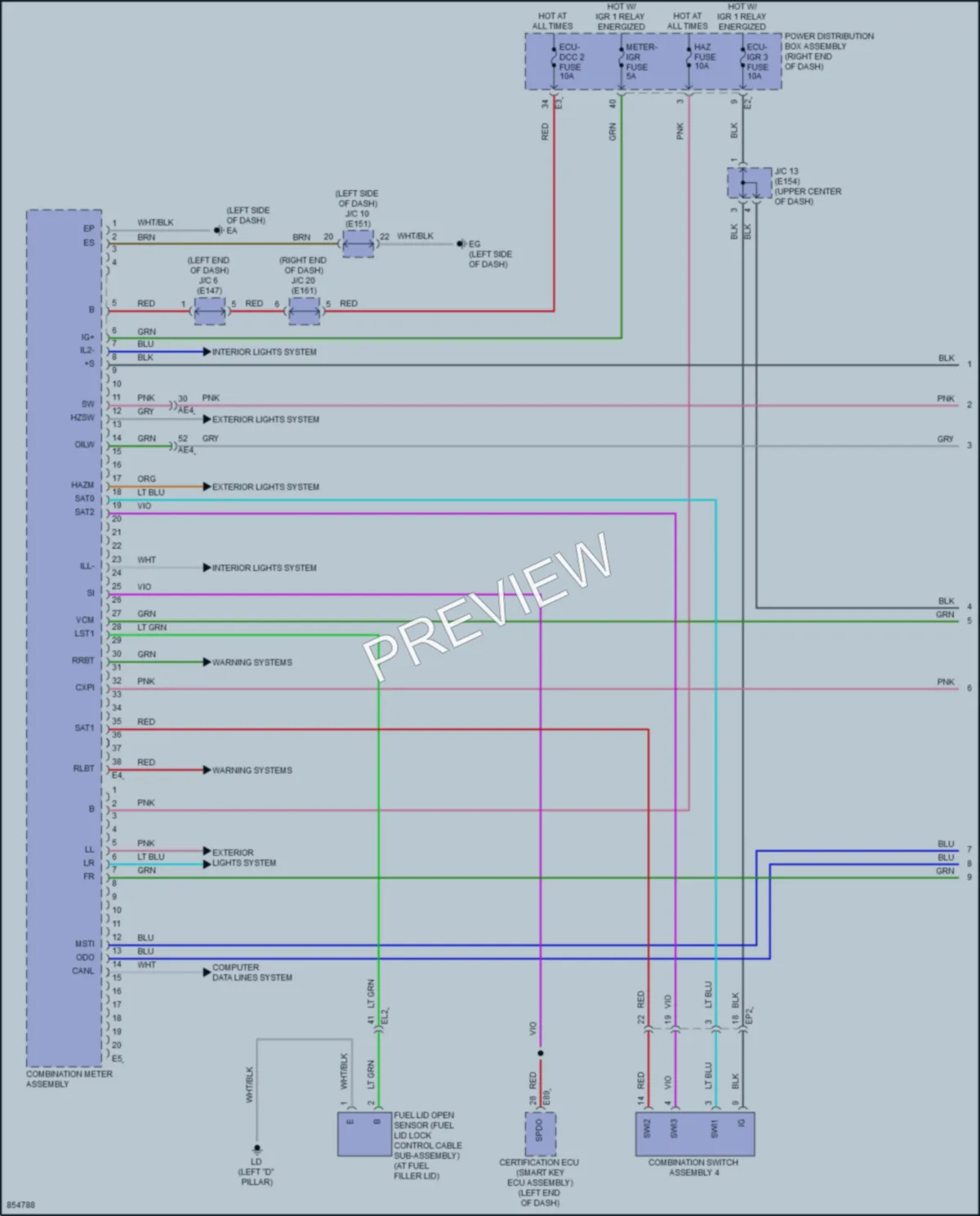 2024 Lexus GX550 Instrument Cluster wiring diagram preview