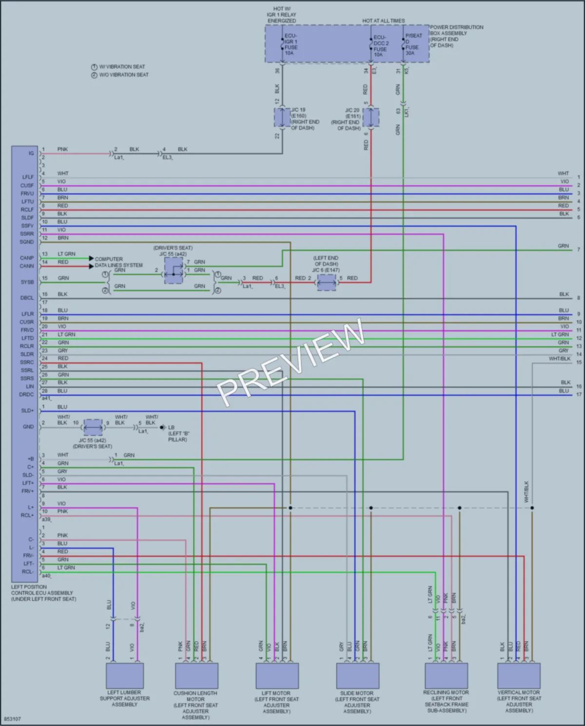 2024 Lexus GX550 Memory Systems wiring diagram preview