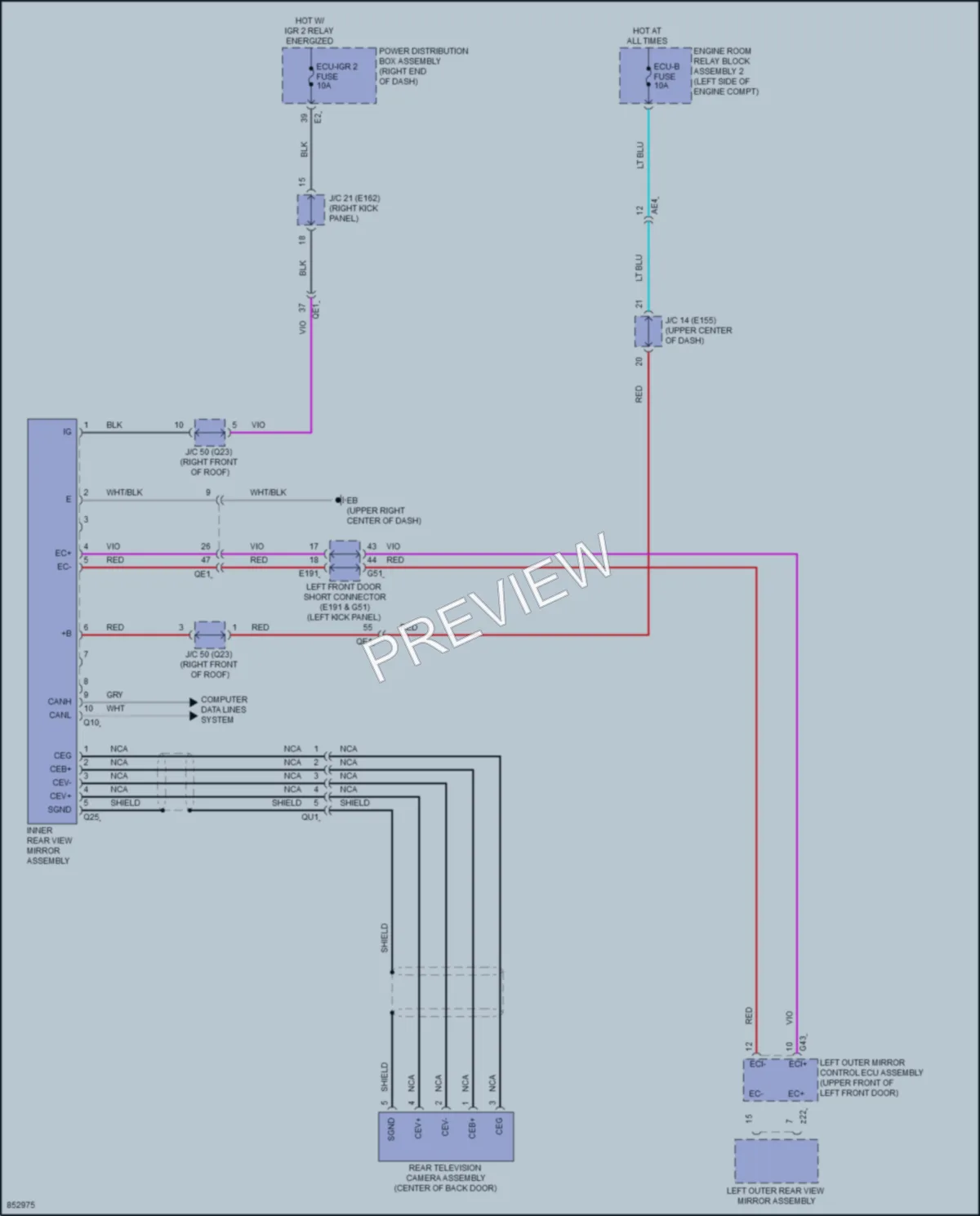 2024 Lexus GX550 Power Mirrors wiring diagram preview