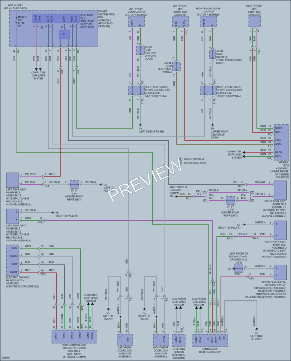 2024 Lexus GX550 Warning Systems wiring diagram preview