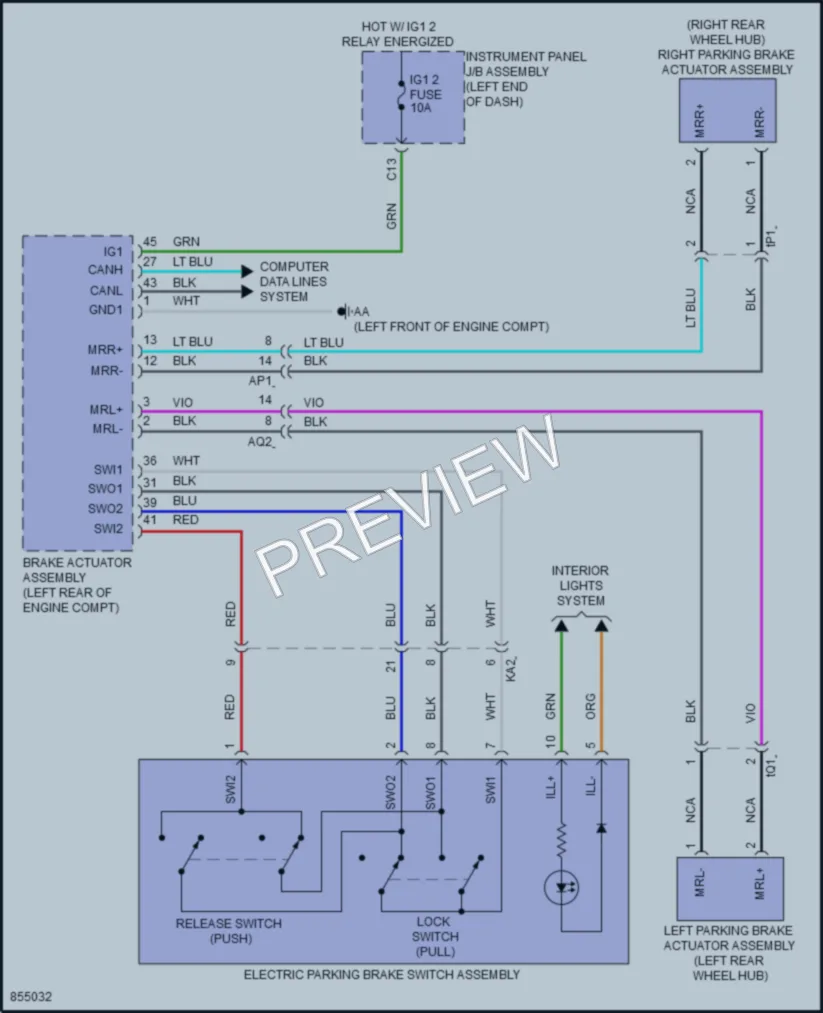 2024 Lexus IS300 Shift Interlock wiring diagram preview
