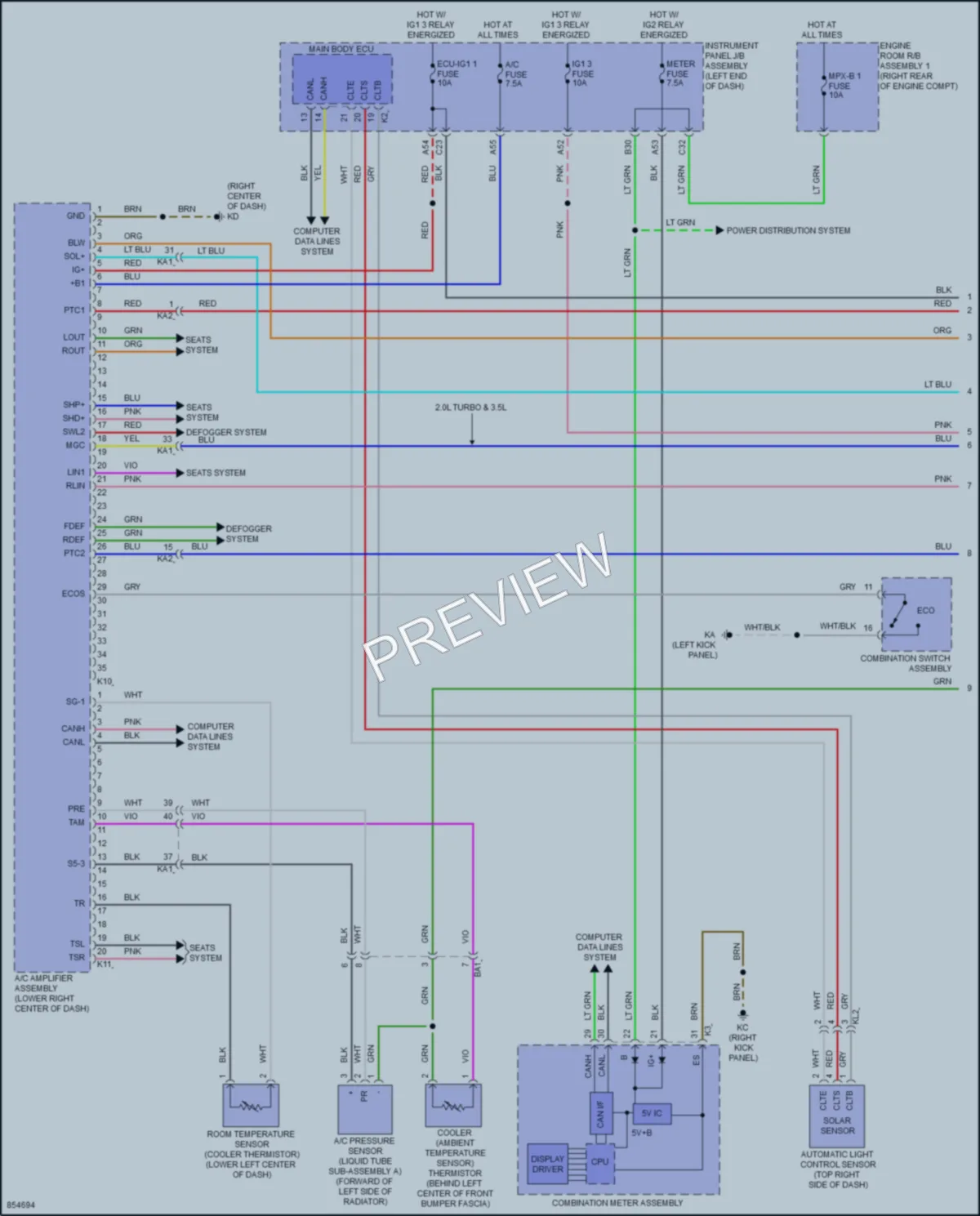 2024 Lexus IS350 Air Conditioning wiring diagram preview