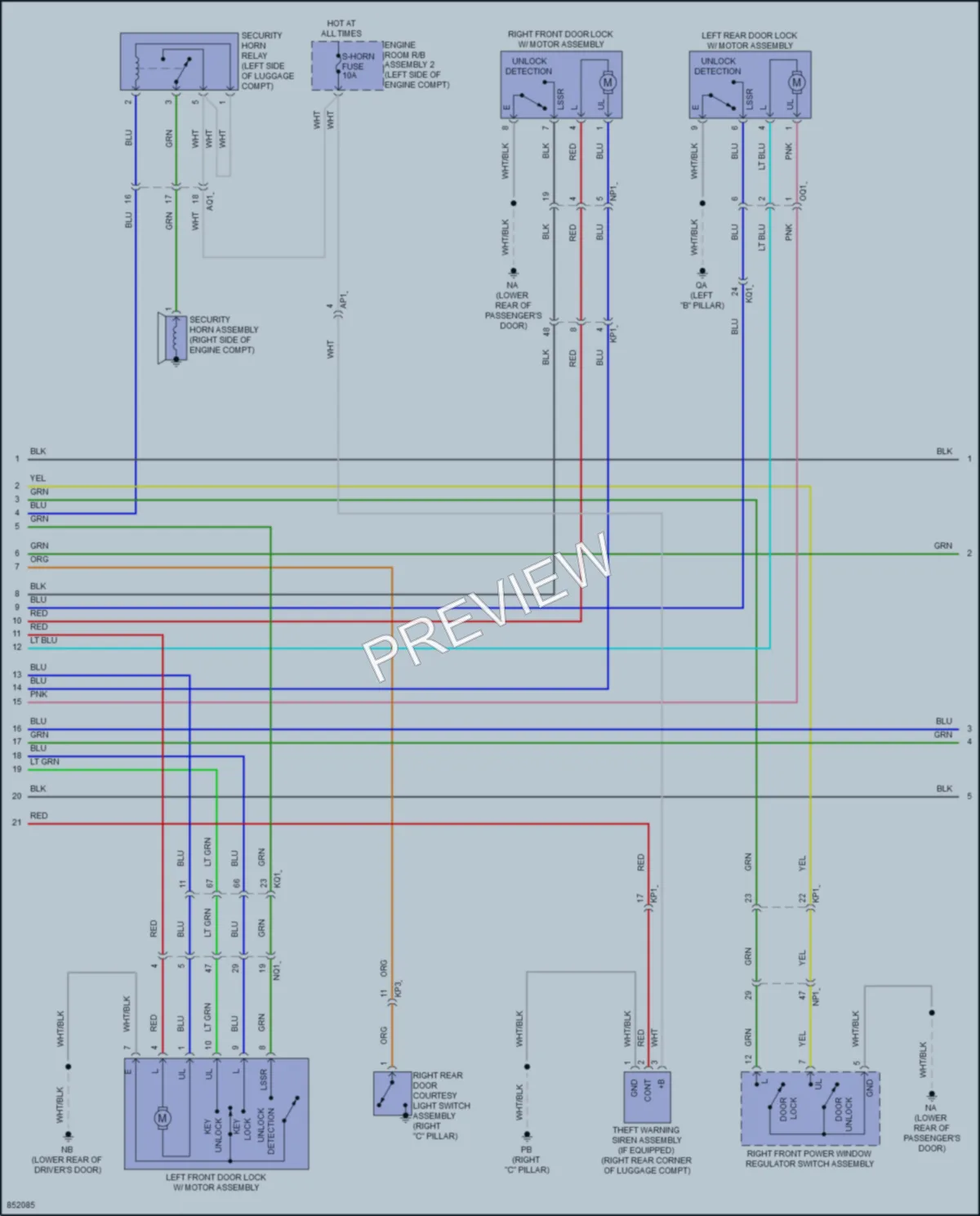 2024 Lexus IS350 Anti Theft wiring diagram preview