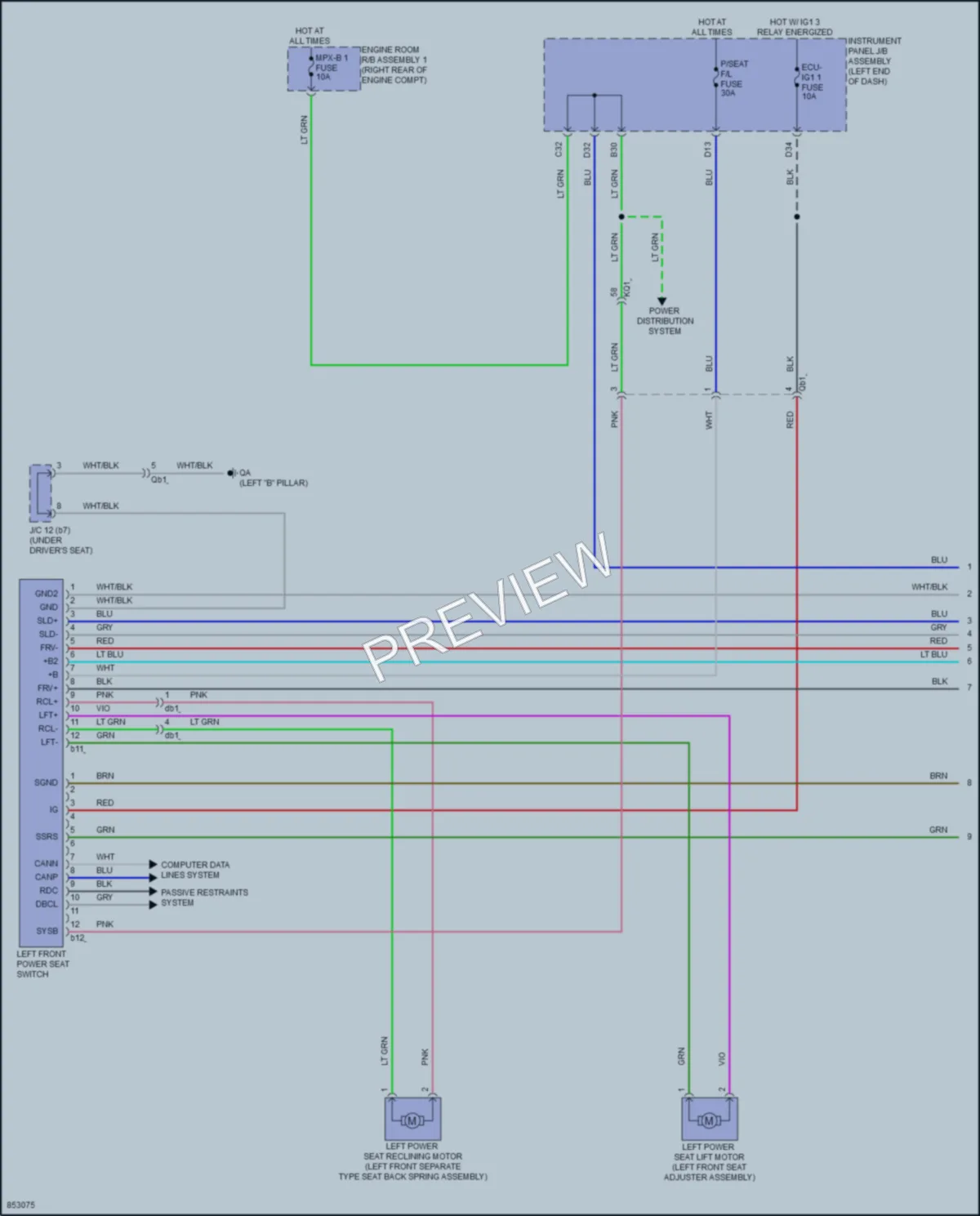 2024 Lexus IS350 Memory Systems wiring diagram preview