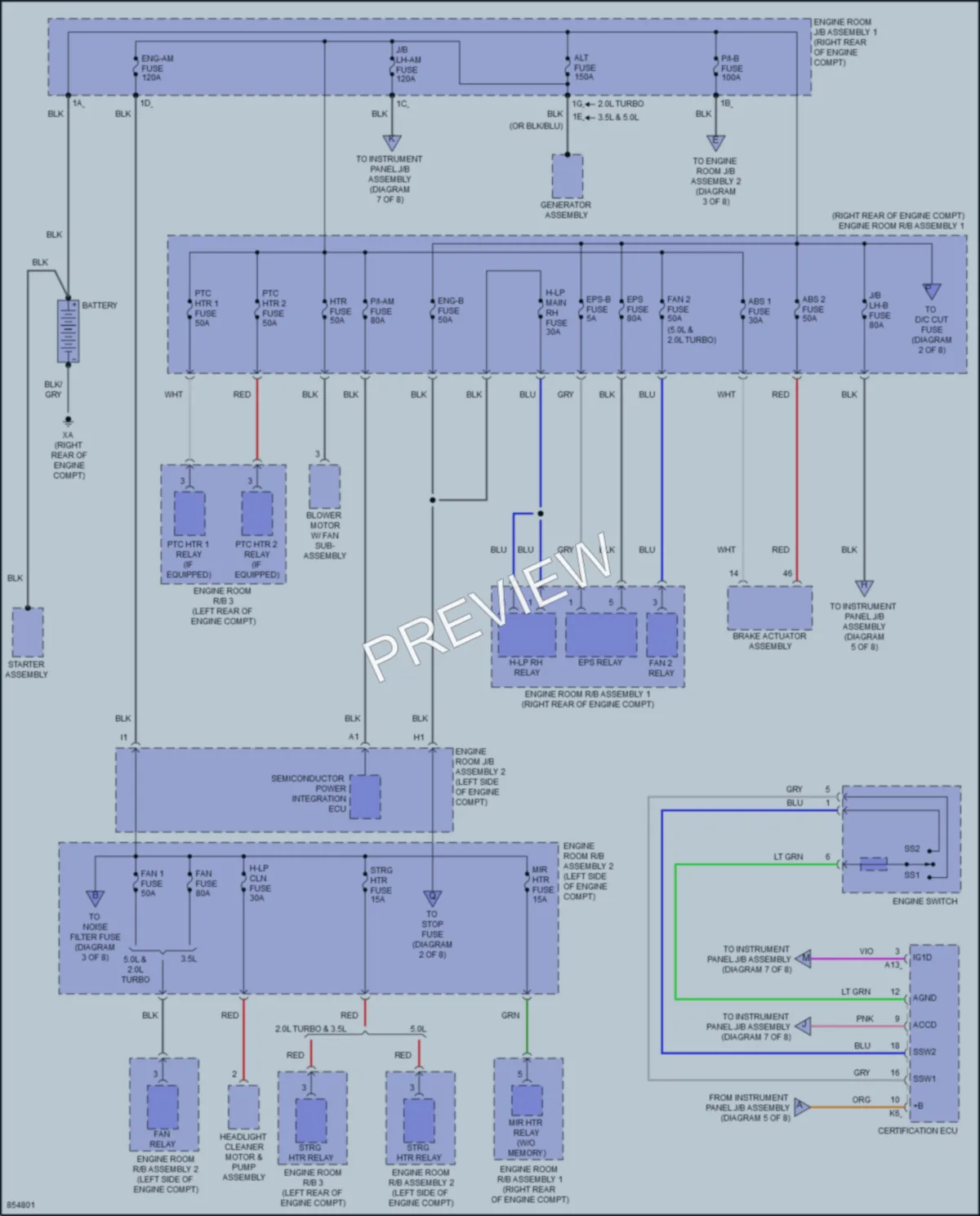 2024 Lexus IS350 Power Distribution wiring diagram preview