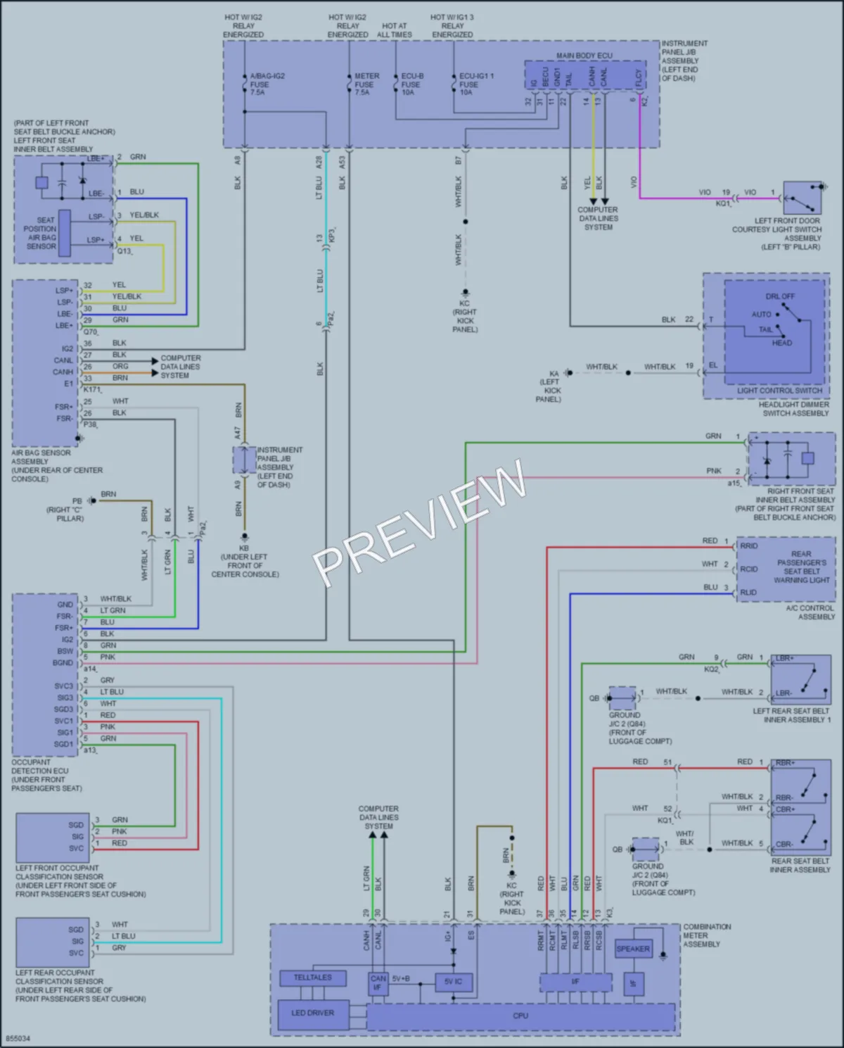 2024 Lexus IS350 Warning Systems wiring diagram preview