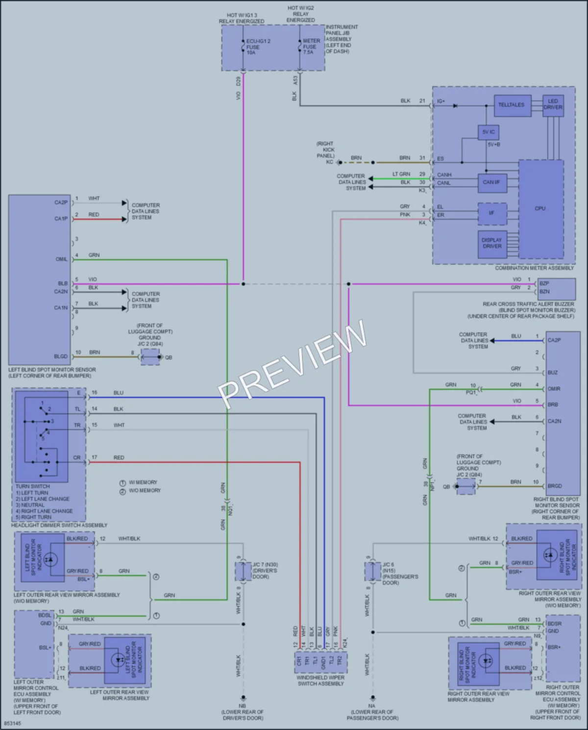 2024 Lexus IS500 Navigation wiring diagram preview
