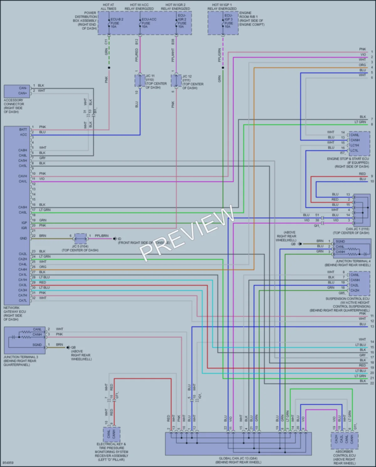 2024 Lexus LX600 Computer Data Lines wiring diagram preview