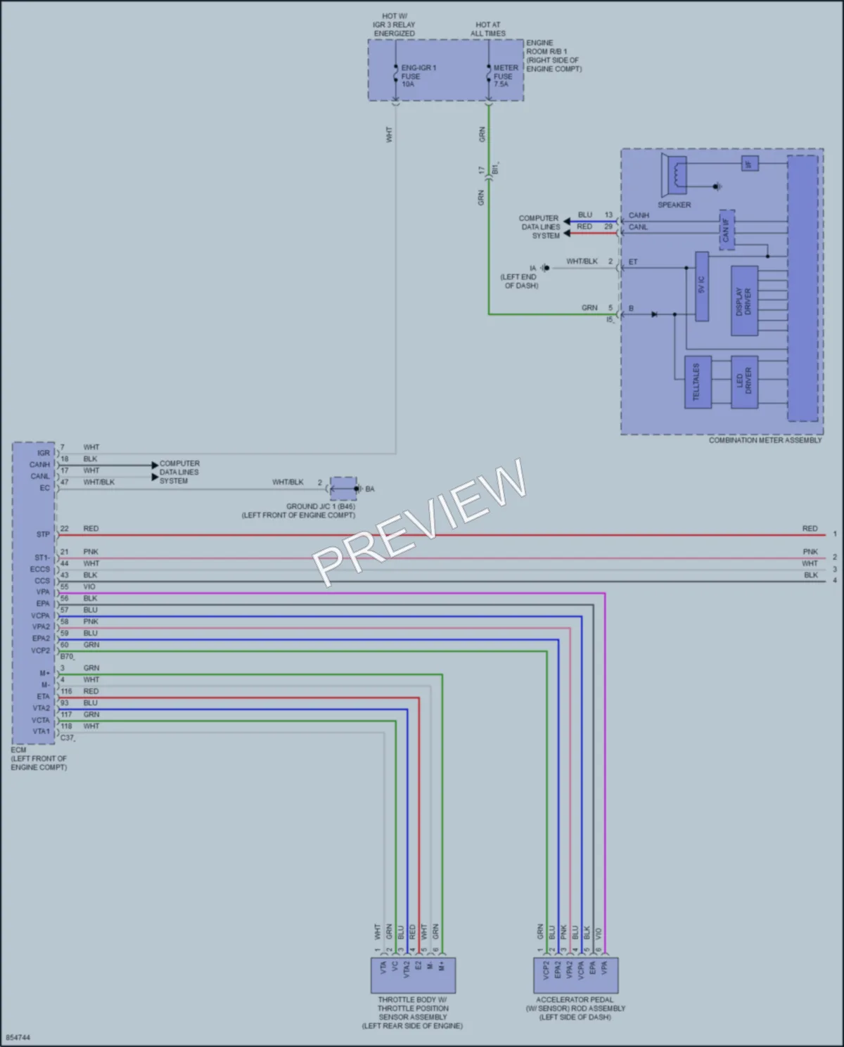 2024 Lexus LX600 Cruise Control wiring diagram preview