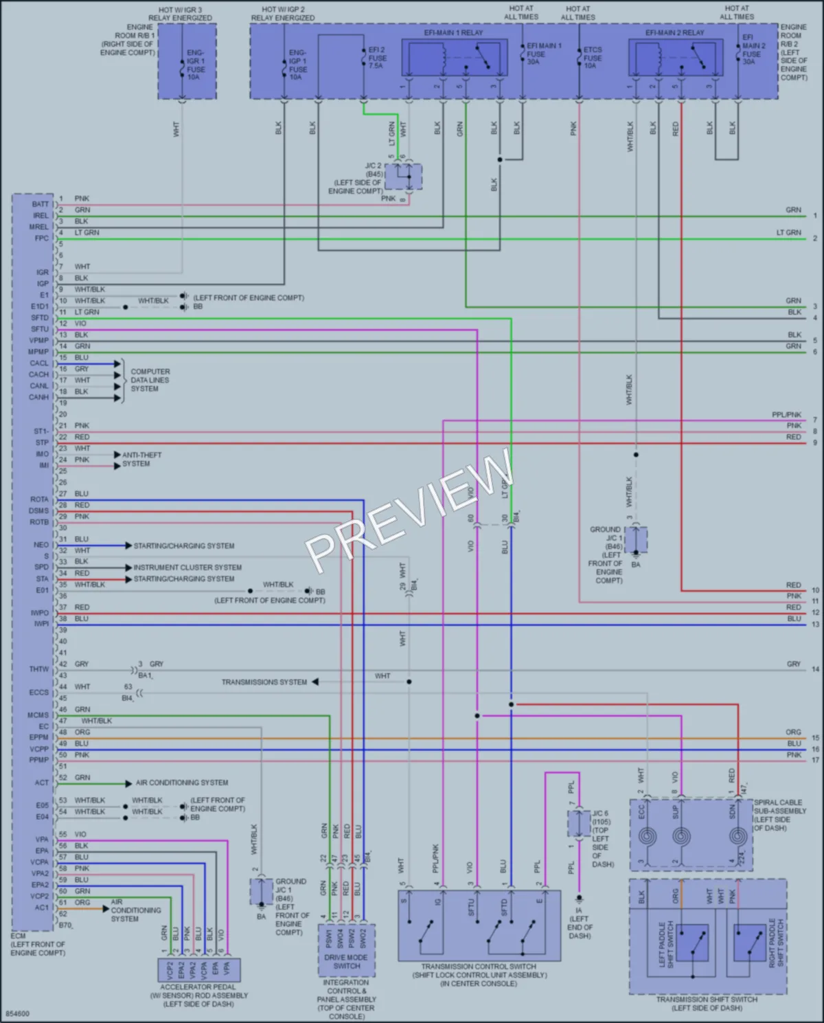 2024 Lexus LX600 Engine Performance wiring diagram preview