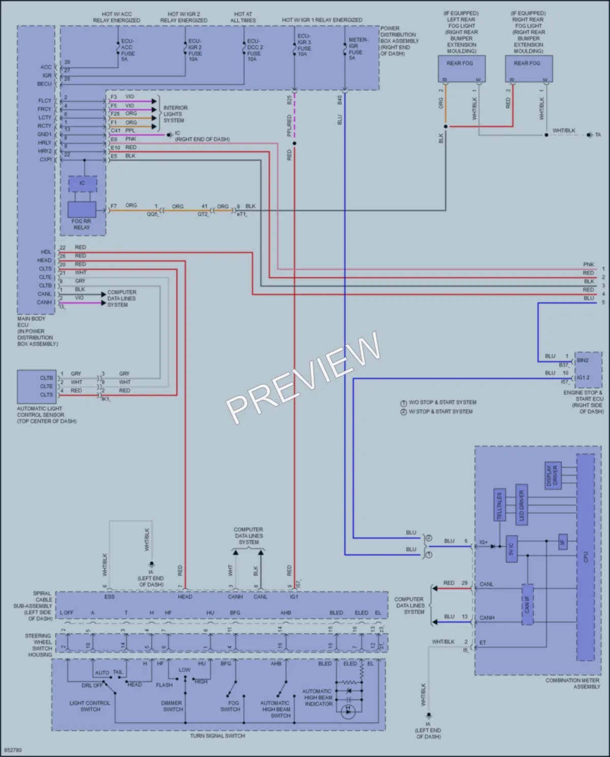 2024 Lexus LX600 Headlights wiring diagram preview