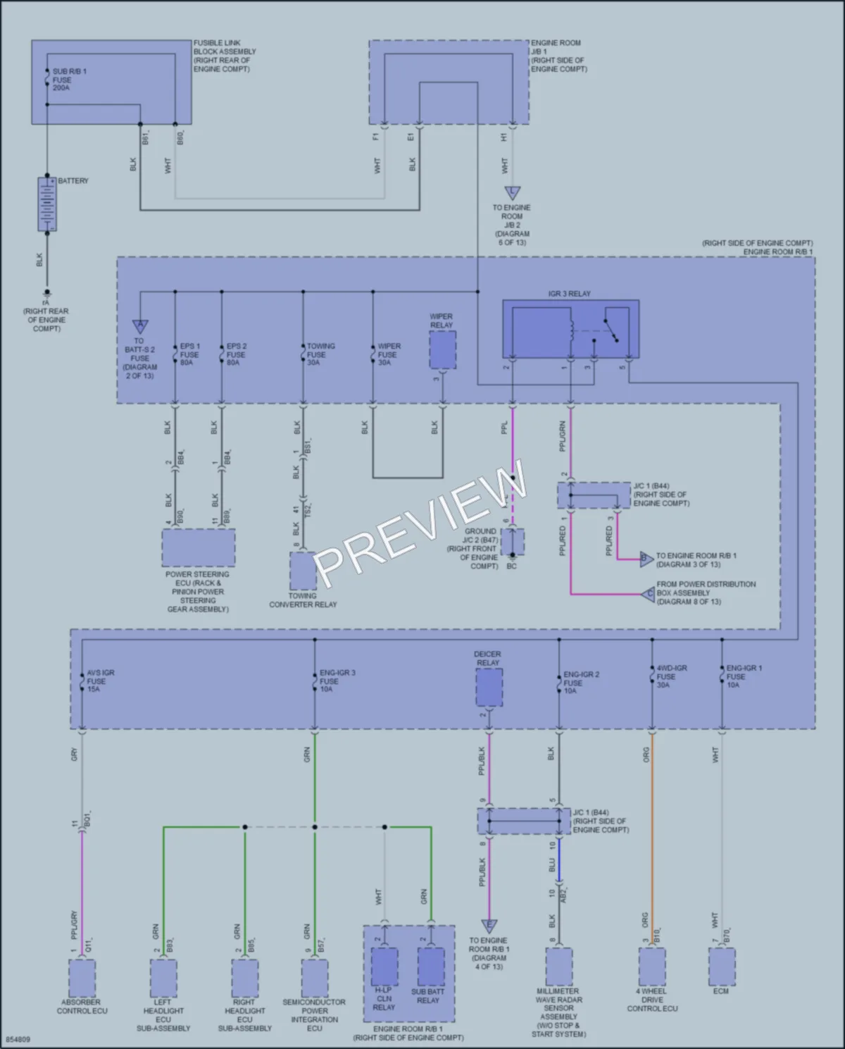 2024 Lexus LX600 Power Distribution wiring diagram preview