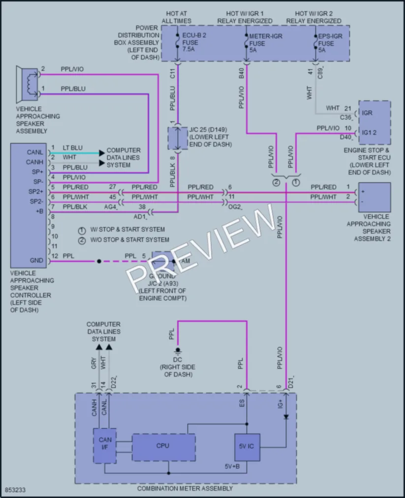 2024 Lexus NX250 Active Bodyworks wiring diagram preview