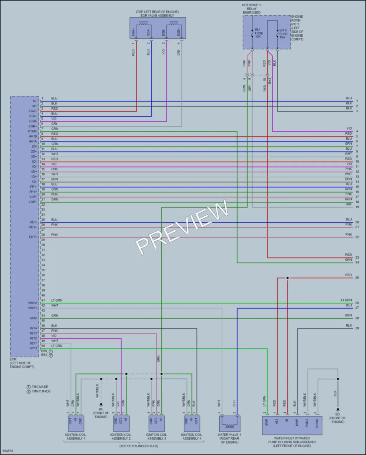 2024 Lexus NX250 Engine Performance wiring diagram preview