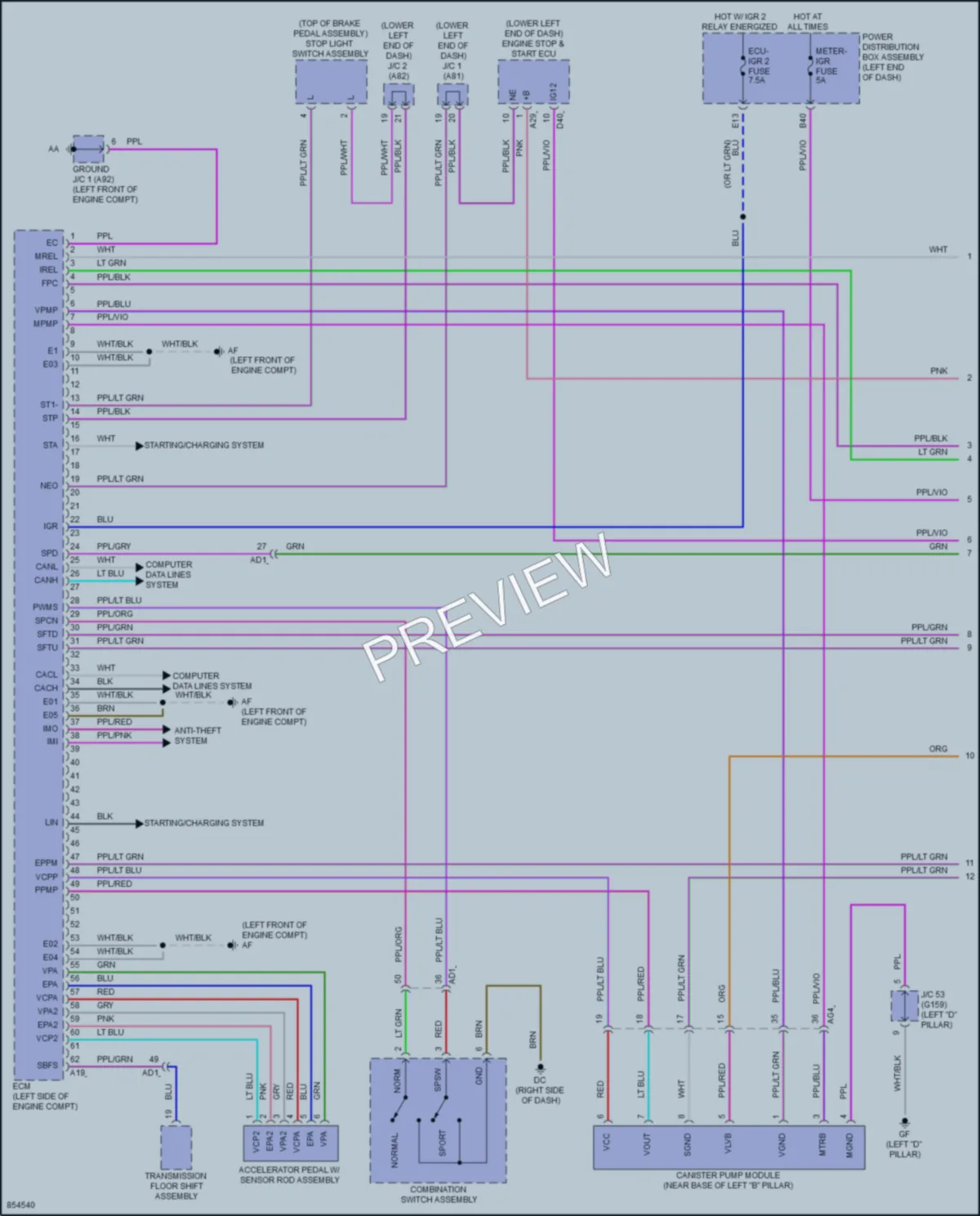 2024 Lexus NX350 Engine Performance wiring diagram preview
