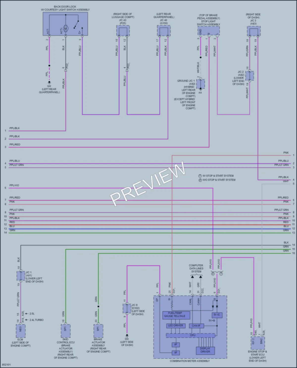 2024 Lexus NX350h Anti Theft wiring diagram preview