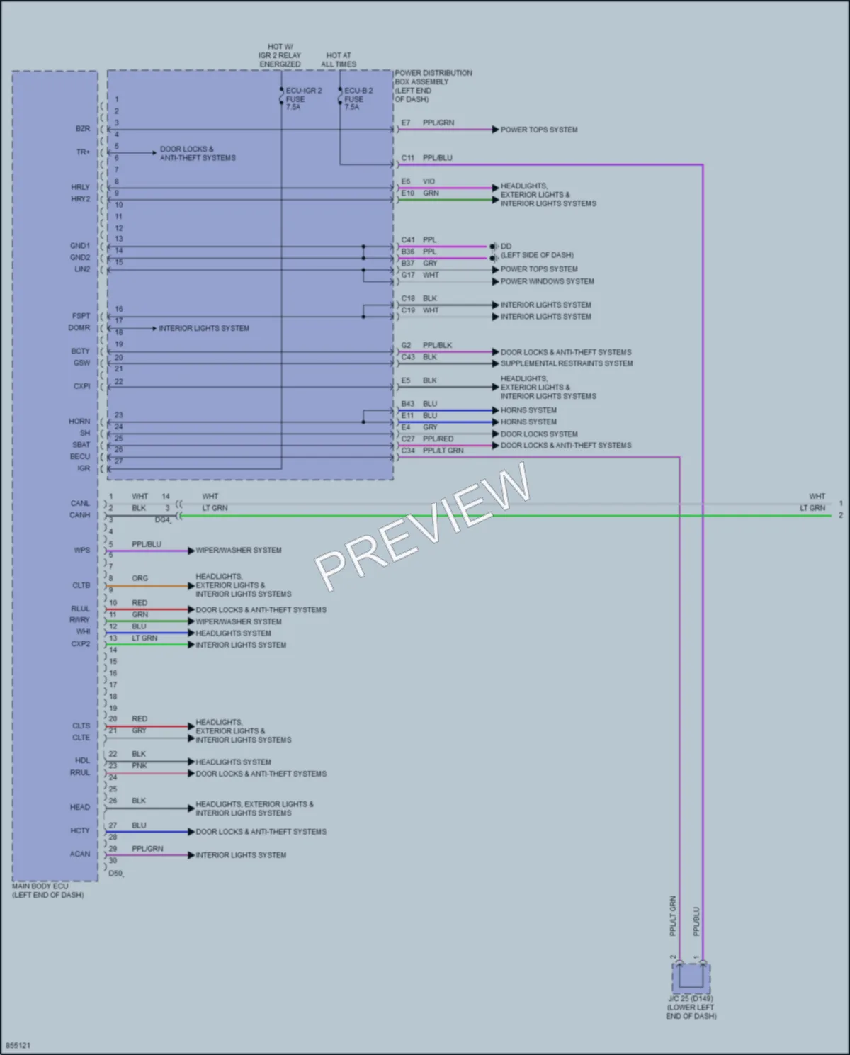 2024 Lexus NX350h Body Control Modules wiring diagram preview