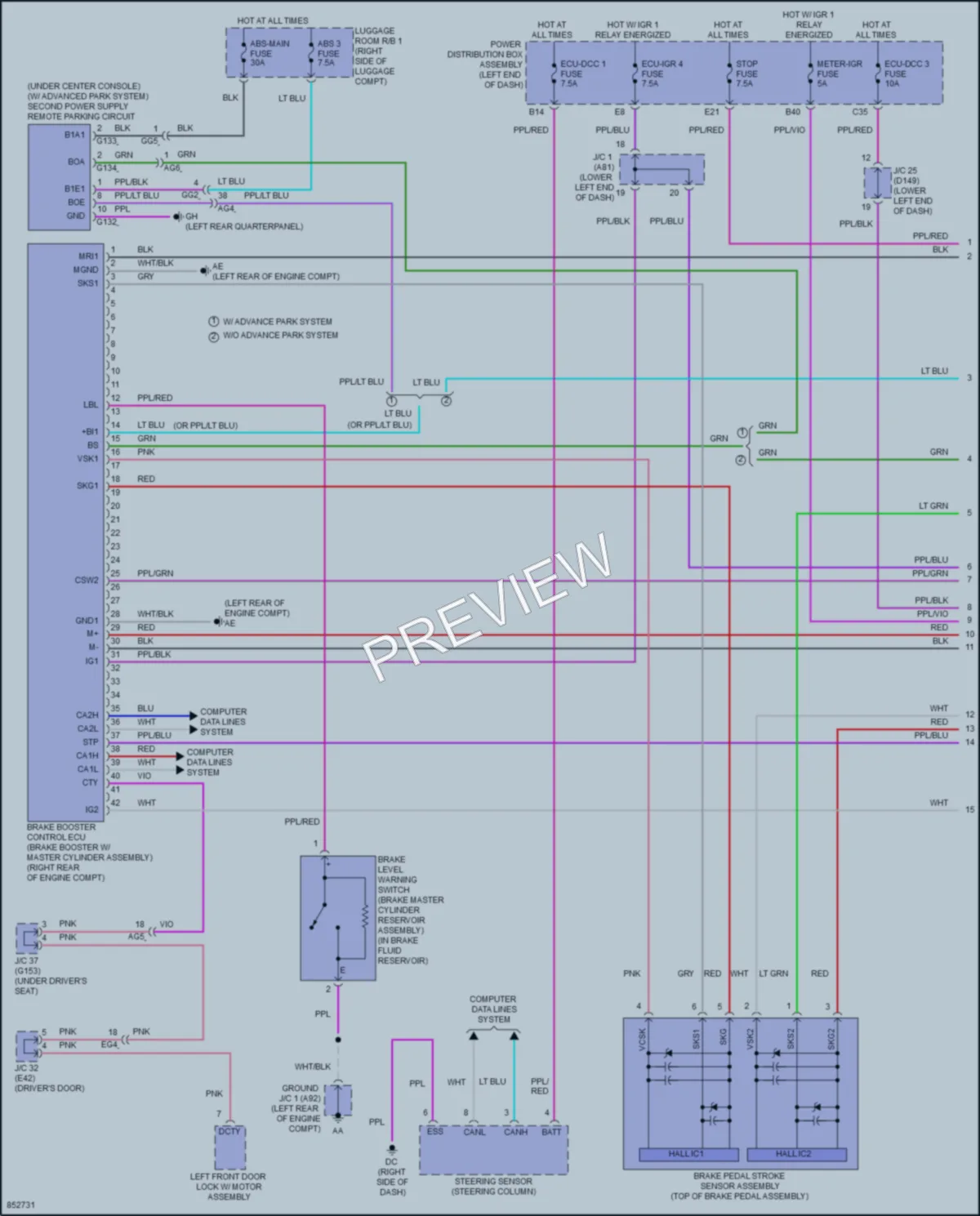 2024 Lexus NX450h Anti Lock Brakes wiring diagram preview