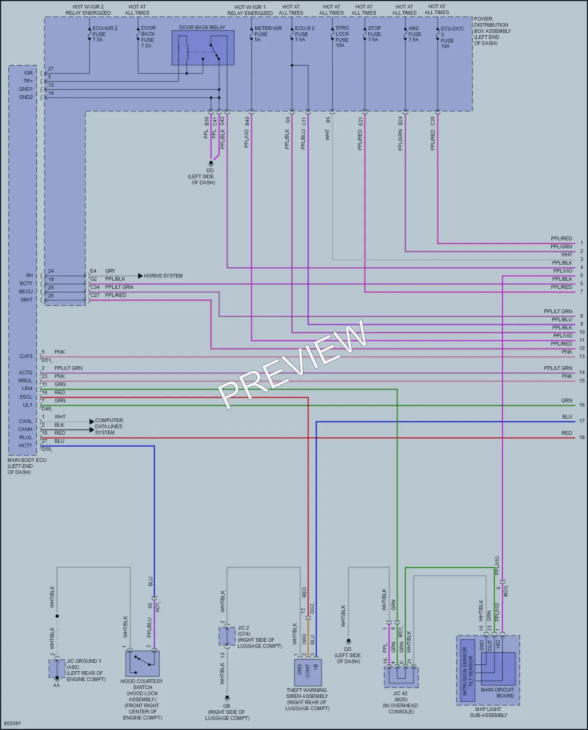 2024 Lexus NX450h Anti Theft wiring diagram preview