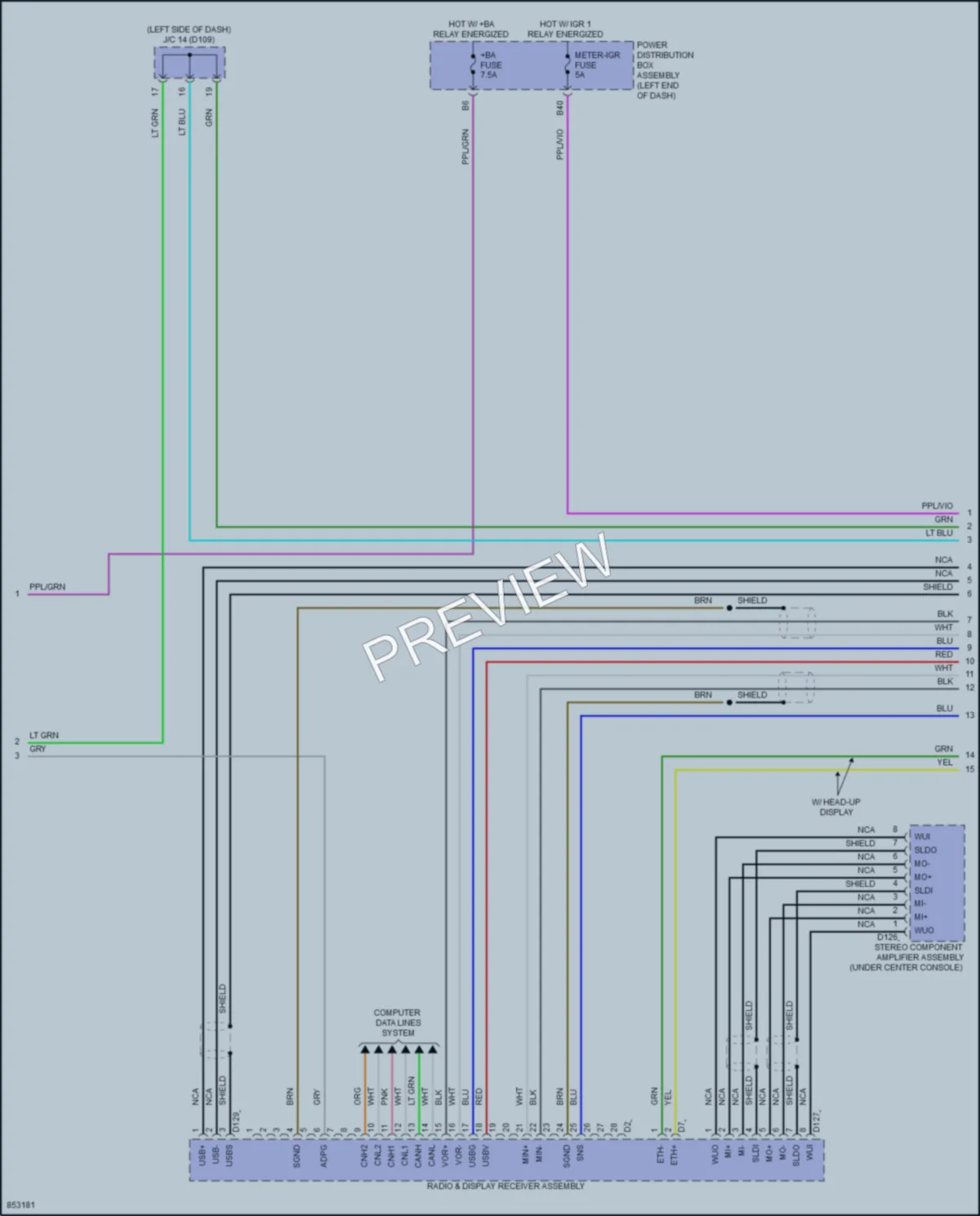2024 Lexus NX450h Navigation wiring diagram preview