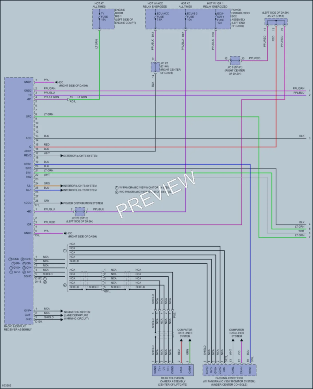 2024 Lexus NX450h Radio wiring diagram preview