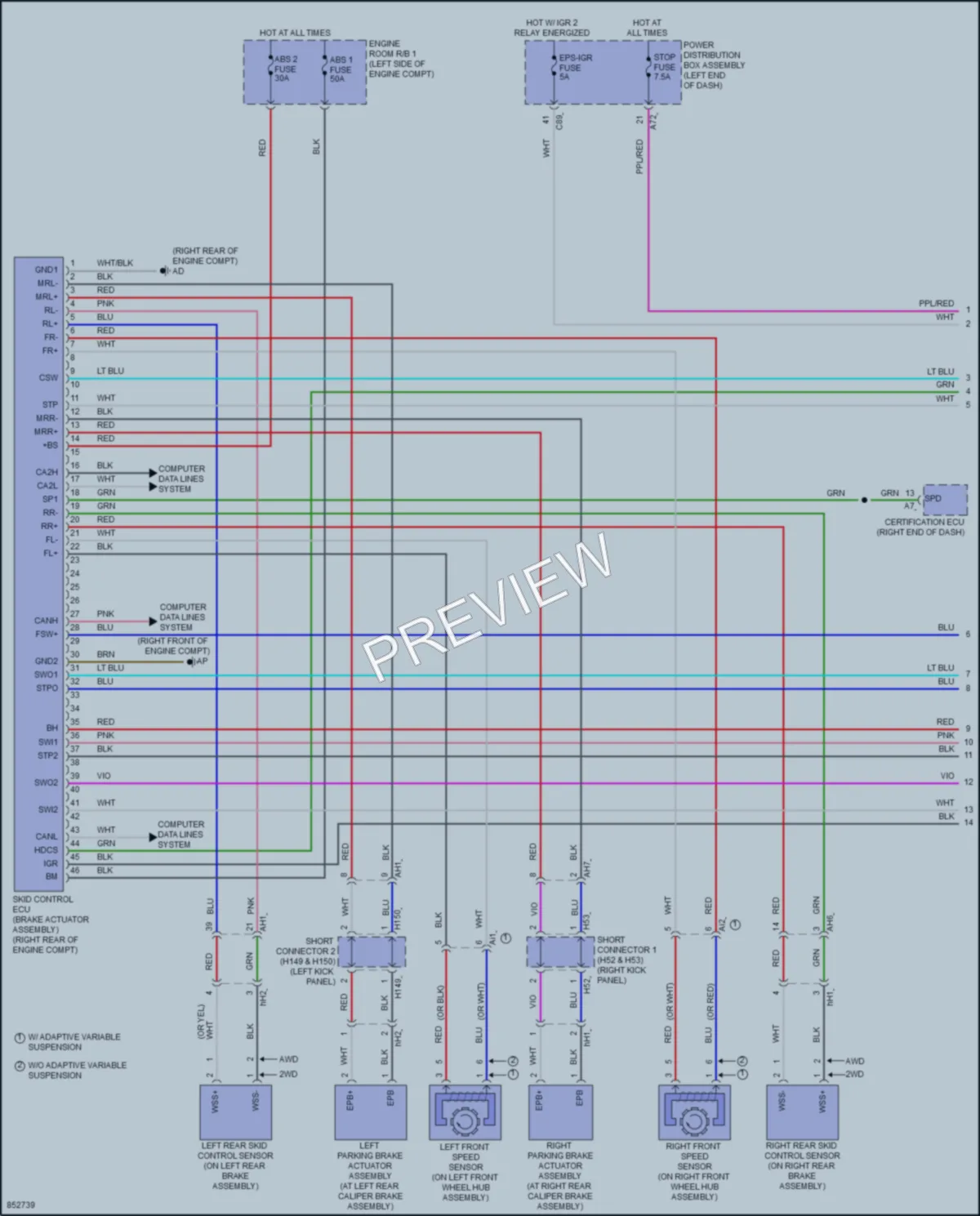 2024 Lexus RX350 Anti Lock Brakes wiring diagram preview