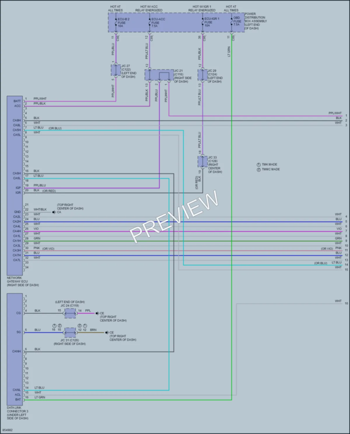 2024 Lexus RX350 Computer Data Lines wiring diagram preview