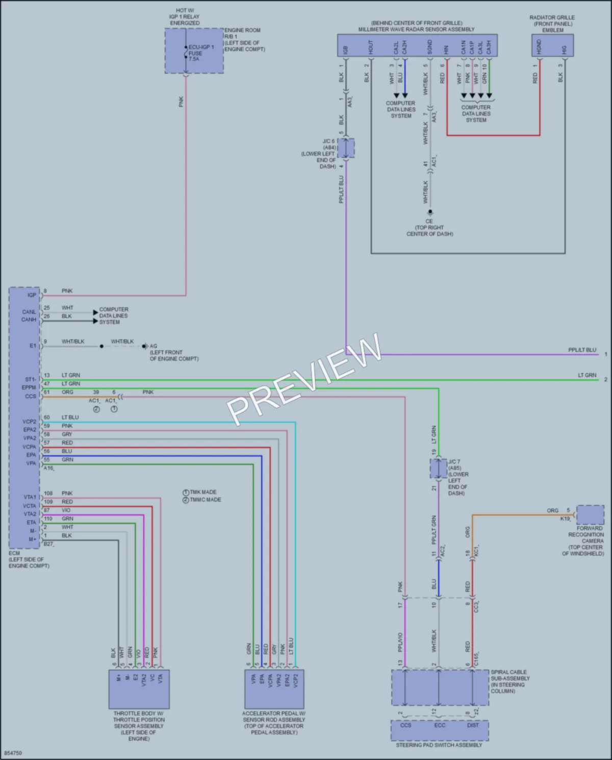 2024 Lexus RX350 Cruise Control wiring diagram preview