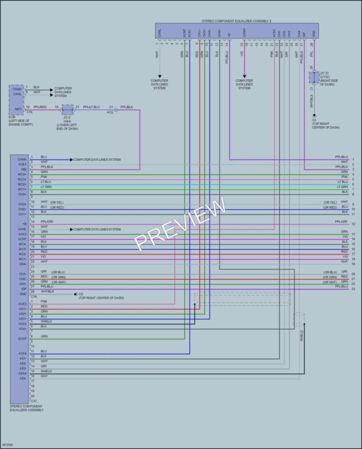 2024 Lexus RX350 Radio wiring diagram preview