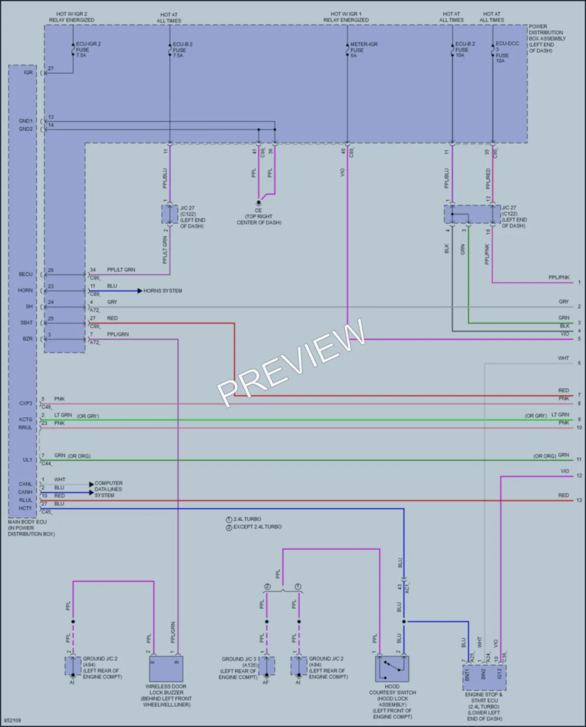 2024 Lexus RX350h Anti Theft wiring diagram preview