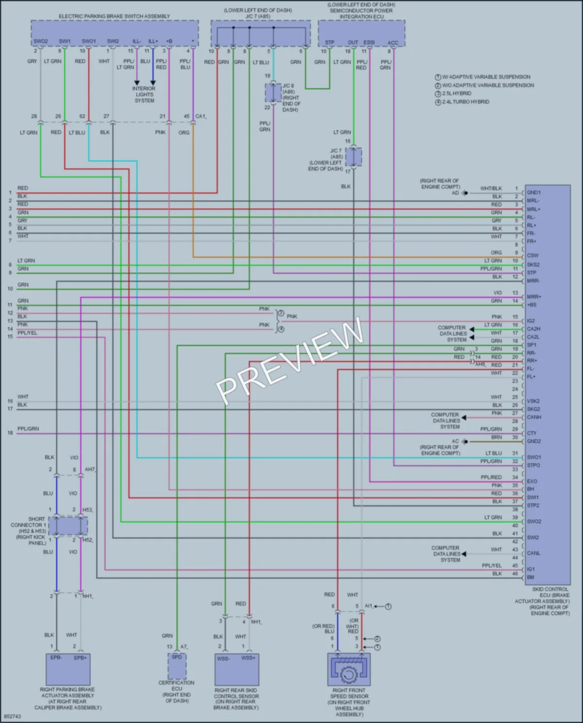 2024 Lexus RX450h Anti Lock Brakes wiring diagram preview