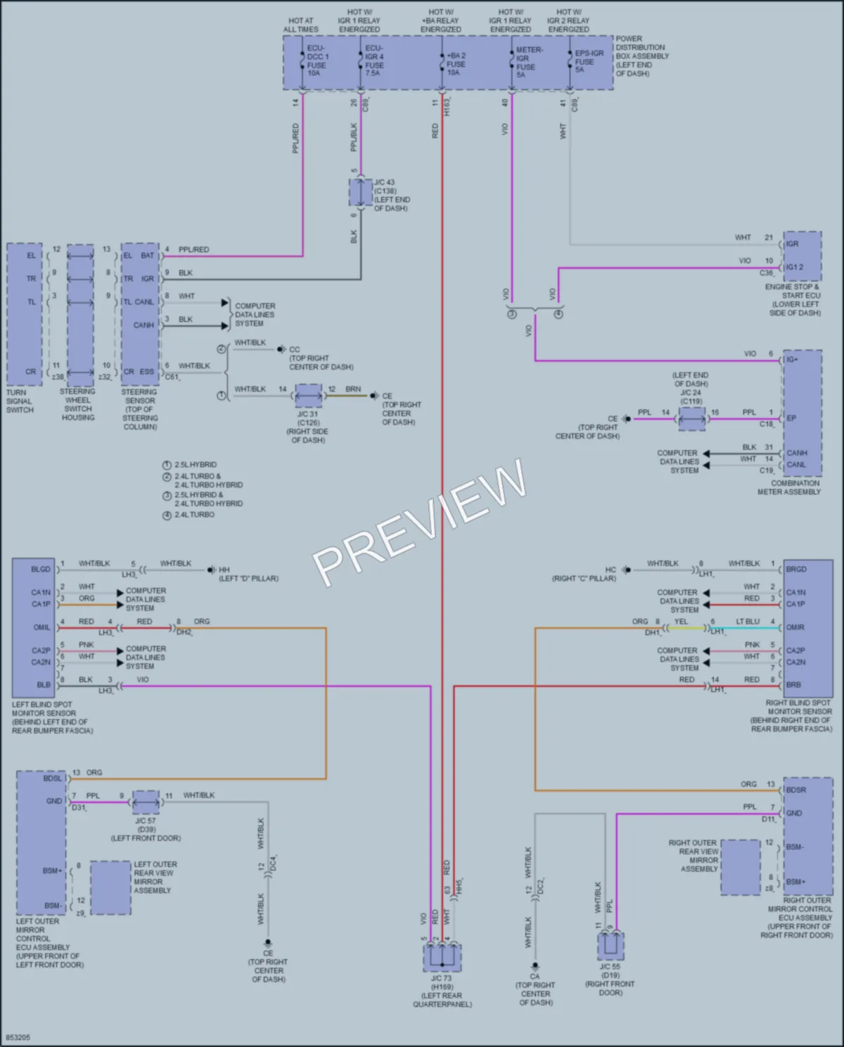 2024 Lexus RX450h Navigation wiring diagram preview