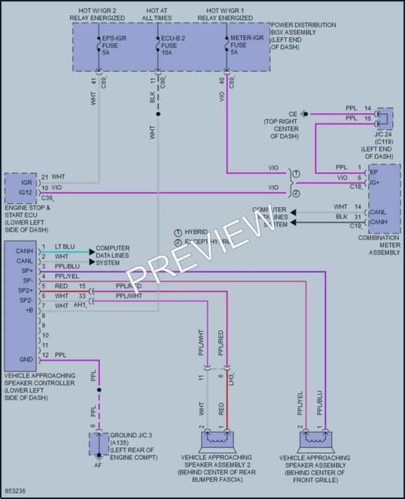 2024 Lexus RX500h Active Bodyworks wiring diagram preview