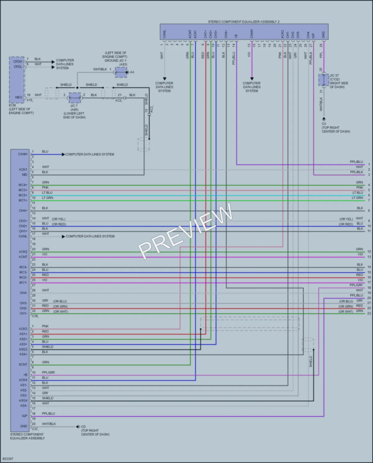 2024 Lexus RX500h Radio wiring diagram preview