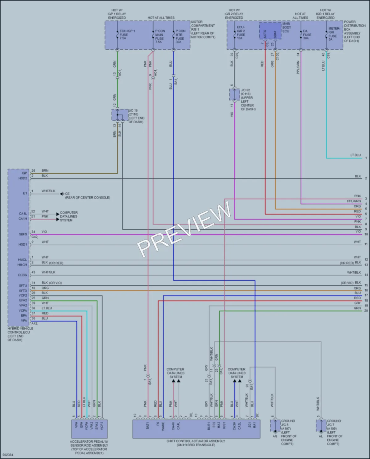 2024 Lexus RZ450e Transmission wiring diagram preview