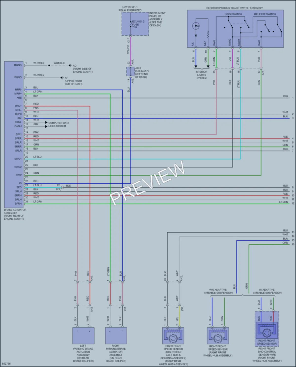 2024 Lexus UX250h Anti Lock Brakes wiring diagram preview