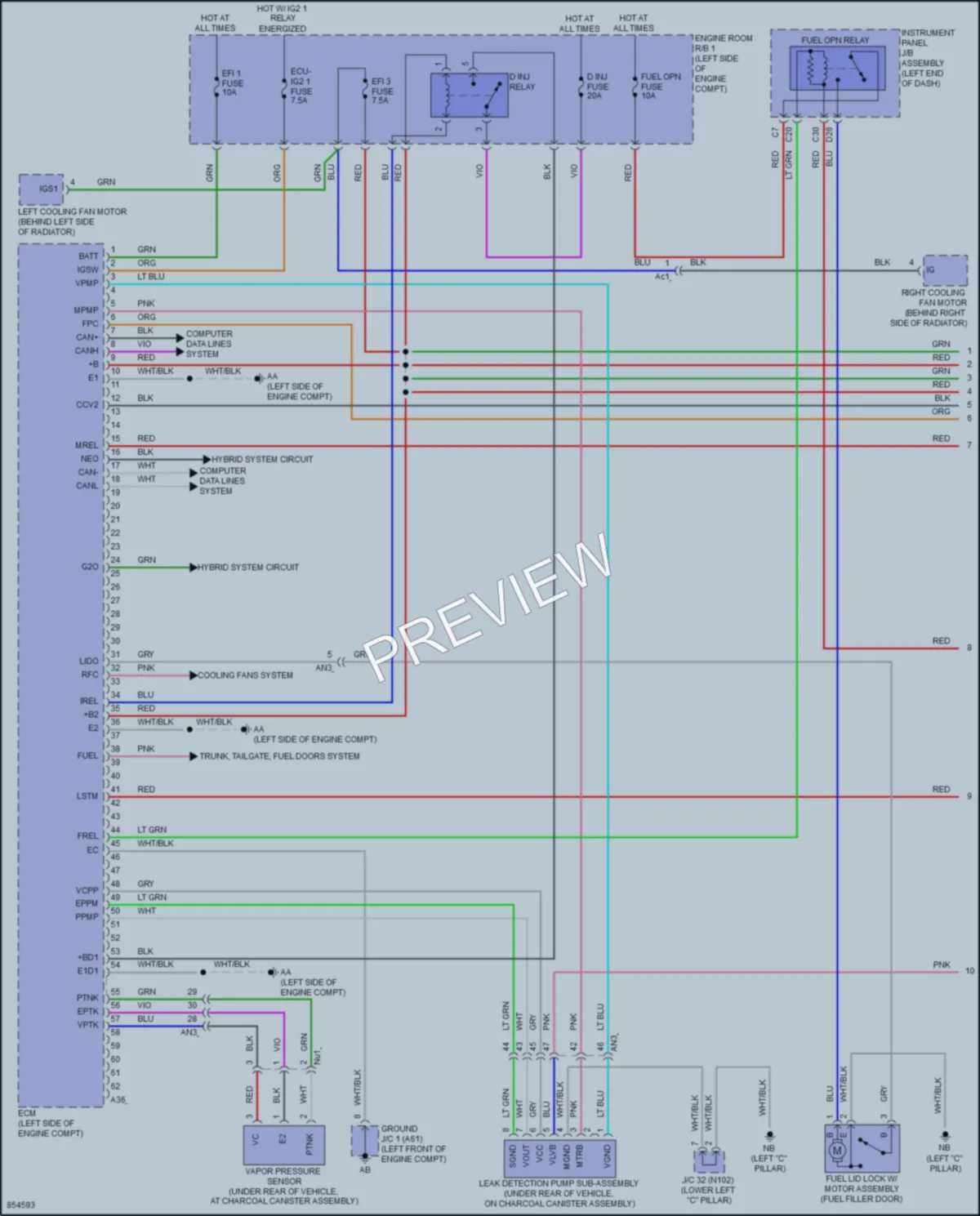 2024 Lexus UX250h Engine Performance wiring diagram preview