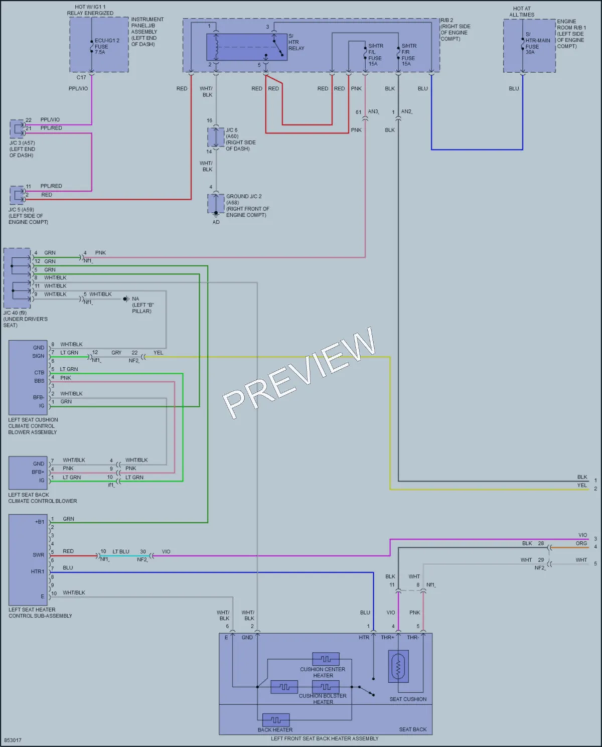 2024 Lexus UX250h Power Seats wiring diagram preview