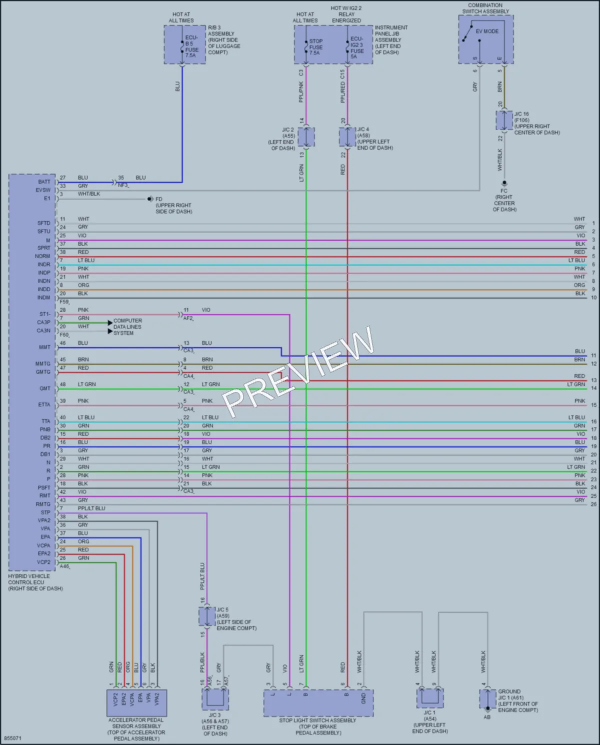 2024 Lexus UX250h Transmission wiring diagram preview