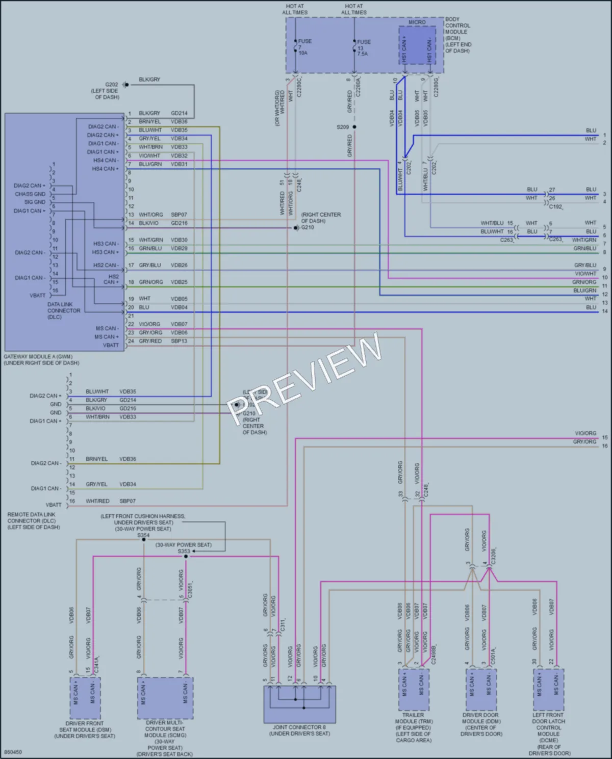 2024 Lincoln Aviator Computer Data Lines wiring diagram preview