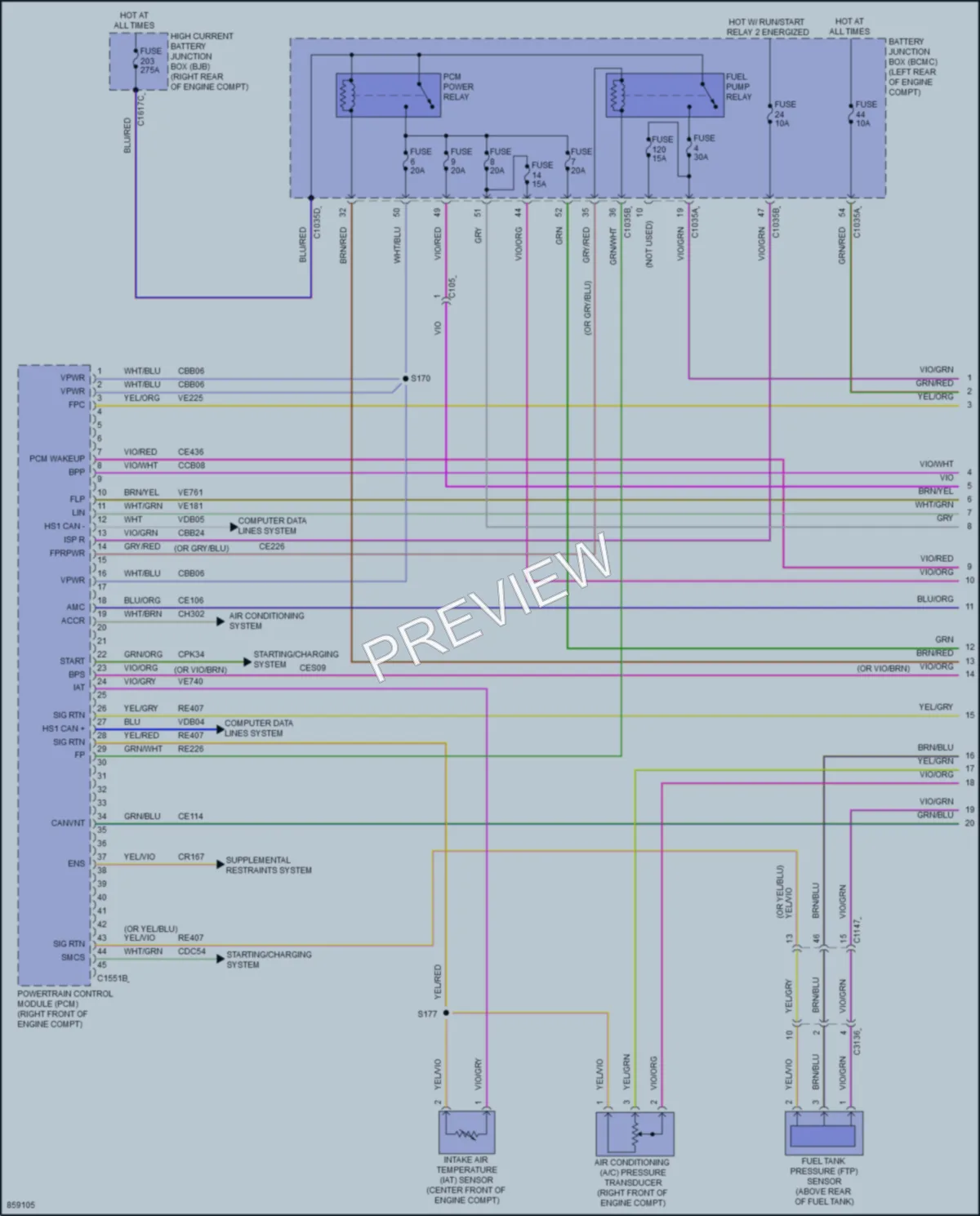 2024 Lincoln Aviator Engine Performance wiring diagram preview