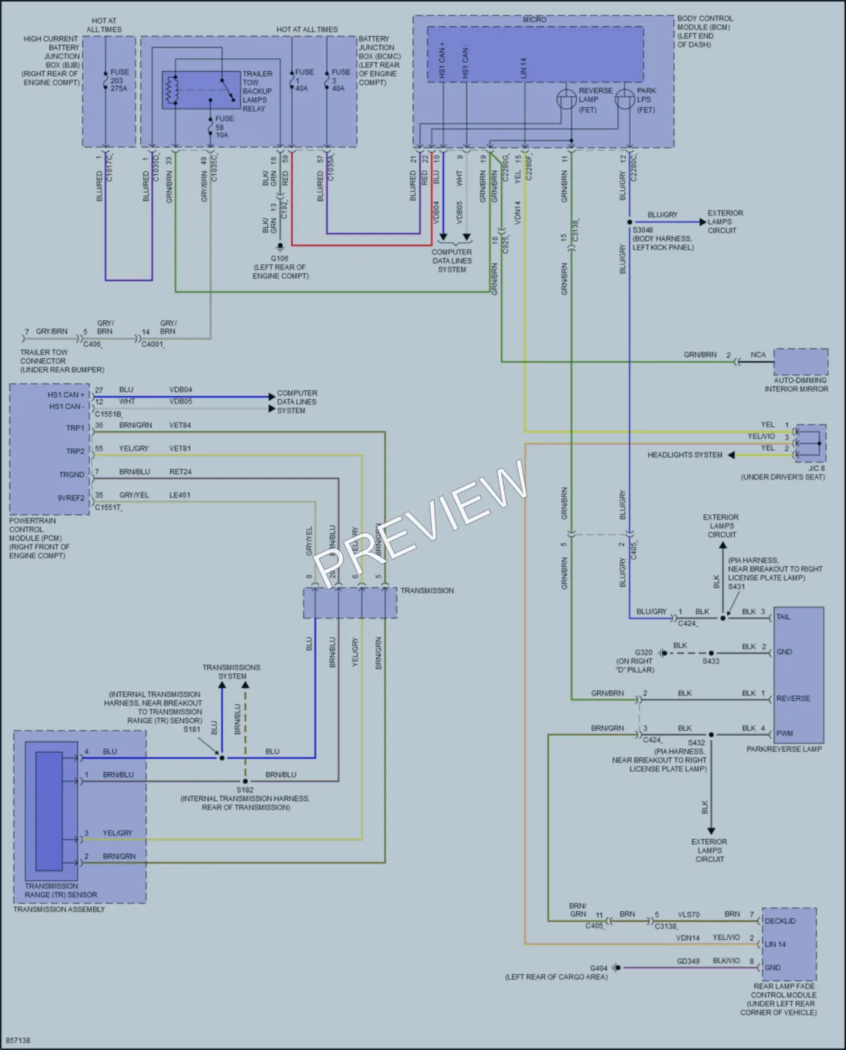 2024 Lincoln Aviator Exterior Lights wiring diagram preview