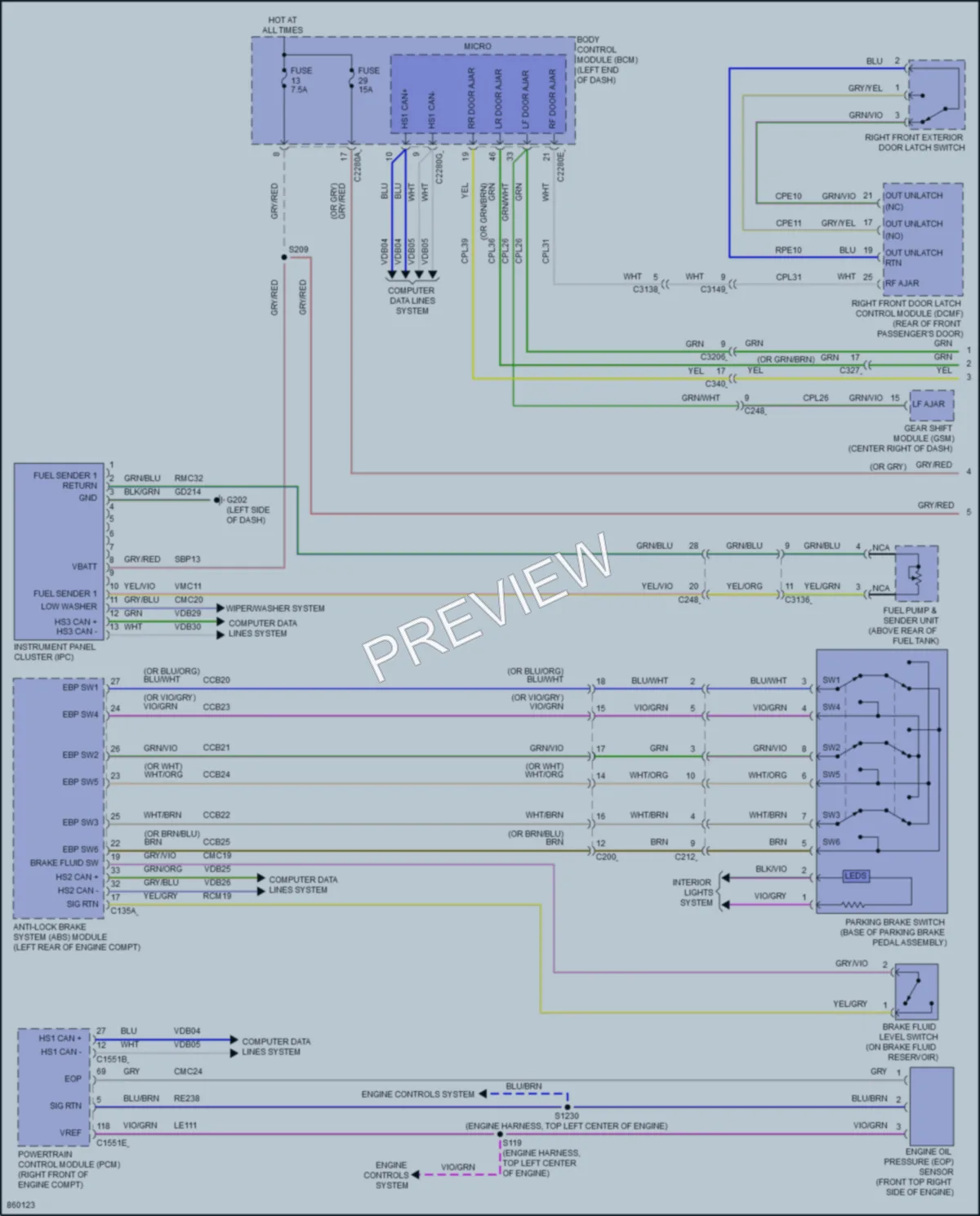 2024 Lincoln Aviator Instrument Cluster wiring diagram preview