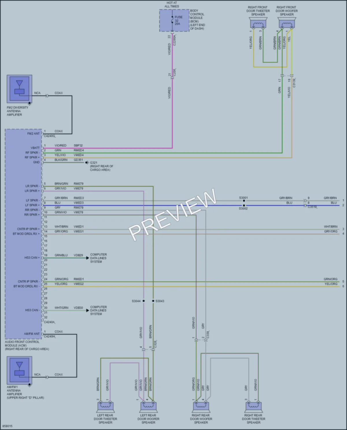2024 Lincoln Aviator Radio wiring diagram preview