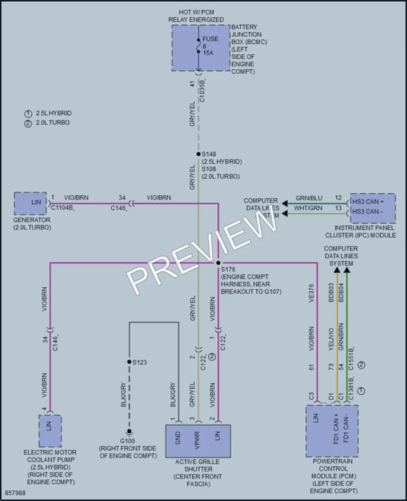 2024 Lincoln Corsair Active Bodyworks wiring diagram preview