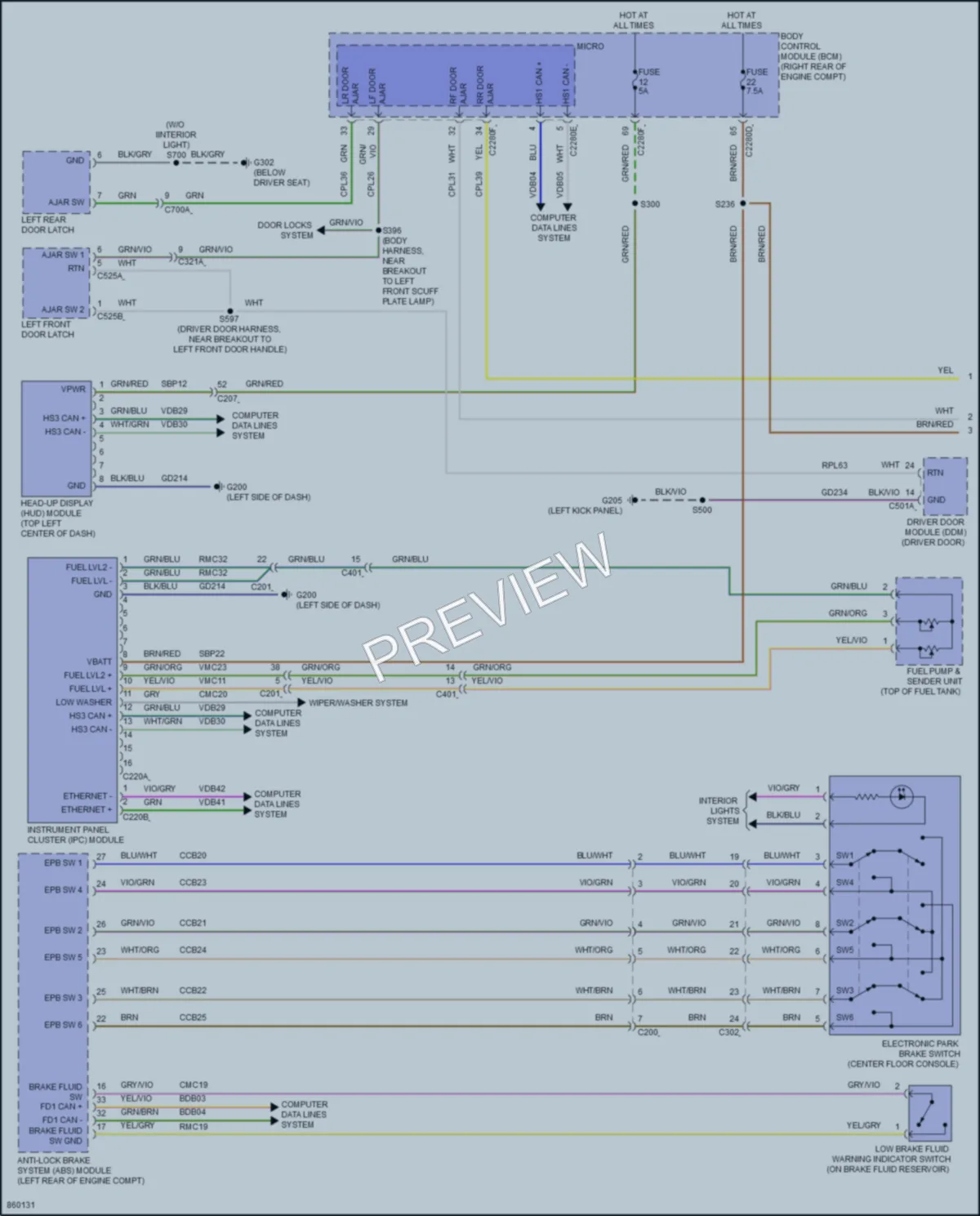 2024 Lincoln Corsair Instrument Cluster wiring diagram preview